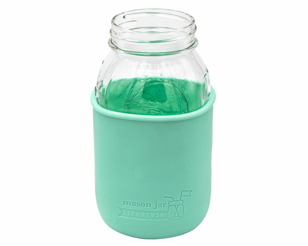 Glass Bottle with Silicone Sleeve - Mint – MASS MoCA