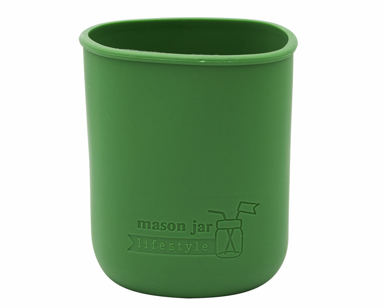 leaf green silicone sleeve for 32oz quart regular or wide mouth mason jars