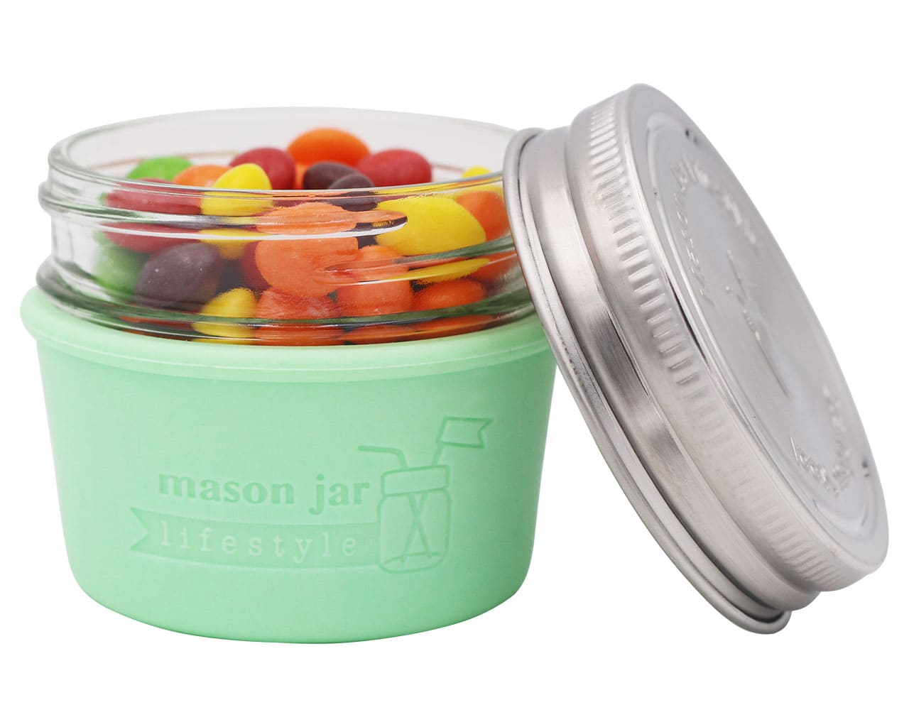 https://masonjarlifestyle.com/cdn/shop/files/mason-jar-lifestyle-4oz-silicone-sleeve-regular-mouth-stainless-steel-storage-lid-mint-green.jpg?v=1695766852&width=1280