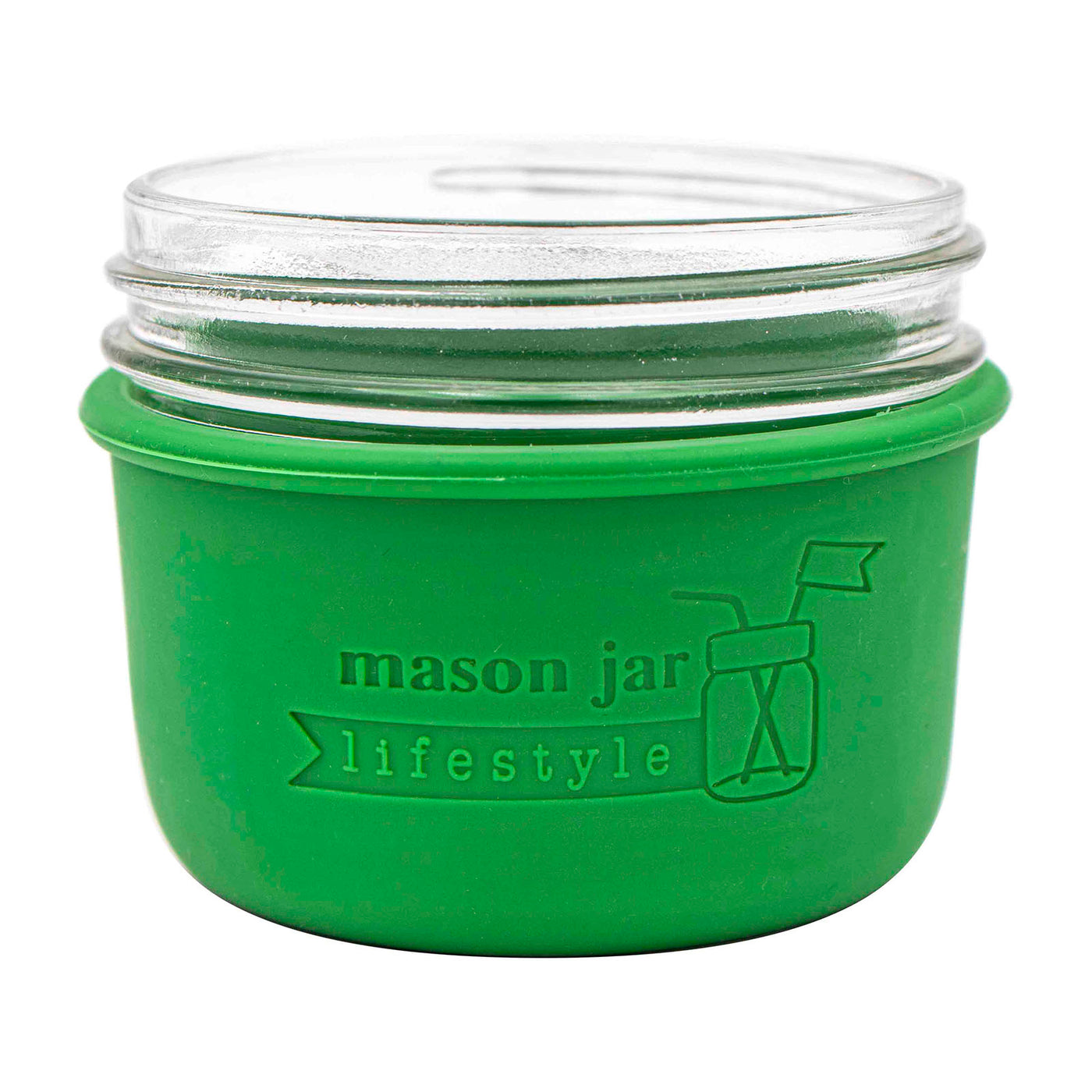 Leaf green wide mouth 8oz sleeve for Mason jar.