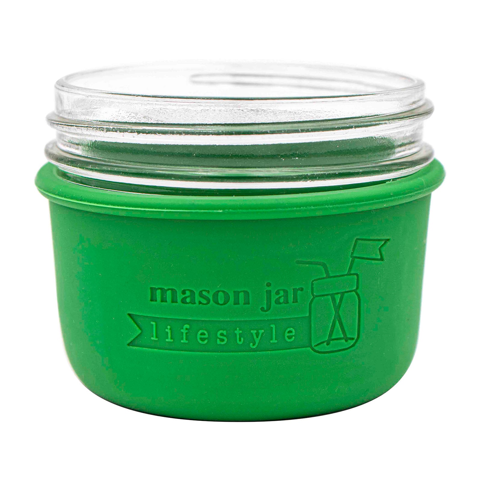 Leaf green wide mouth 8oz sleeve for Mason jar.