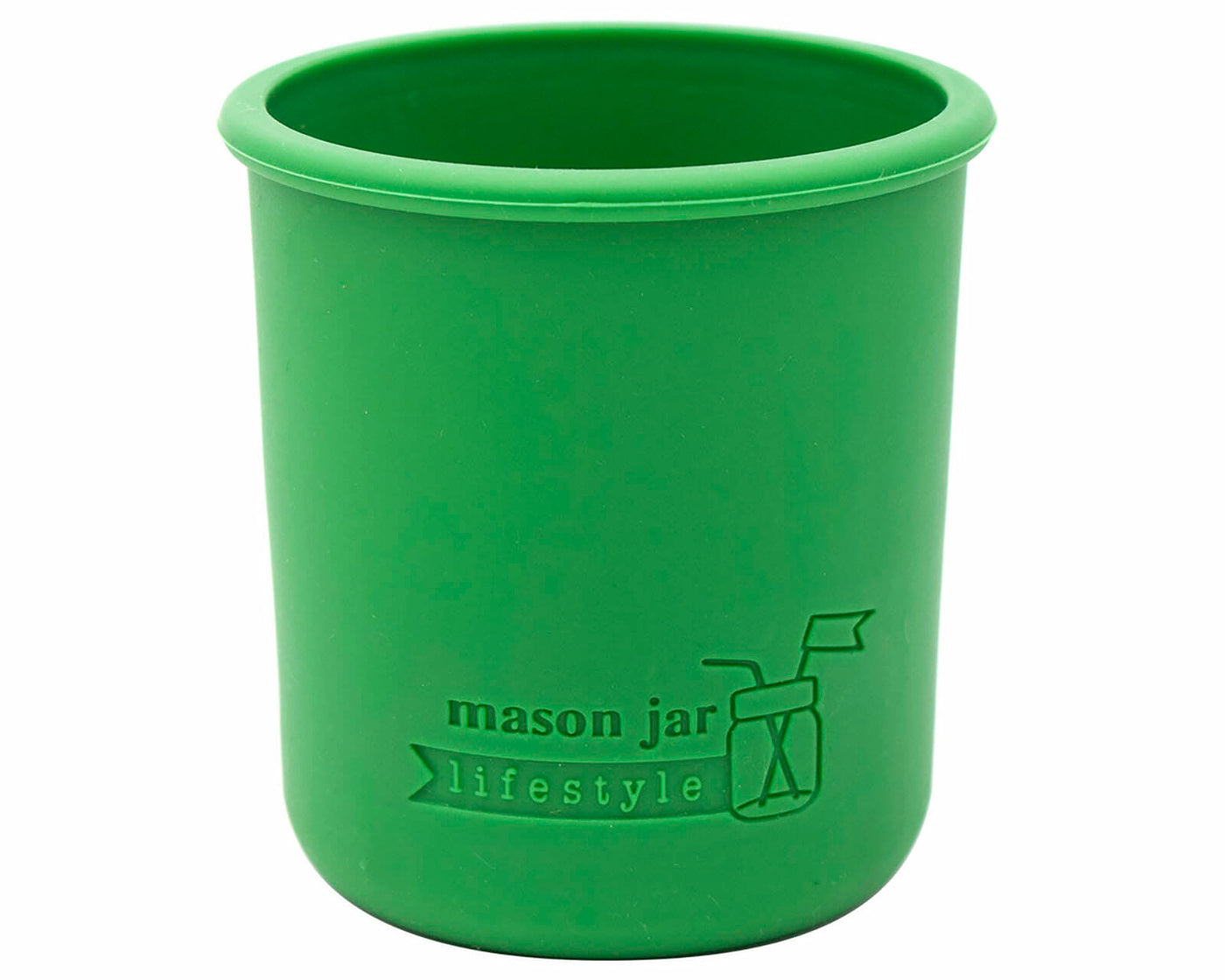 Leaf Green Silicone Sleeve for Wide Mouth 16oz Pint Mason Jars