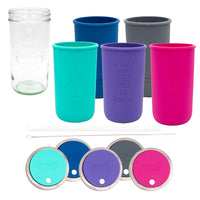 Abbie Jean Laser Engraved 24oz Pint & Half Glass Water Bottle Travel Tumbler