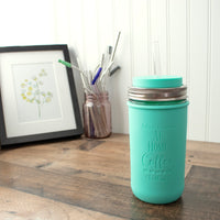 Abbie Jean Laser Engraved 24oz Pint & Half Glass Water Bottle Travel Tumbler