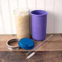 Abbie Jean Laser Engraved 24oz Pint & Half Glass Water Bottle Travel Tumbler