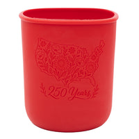 Red Quart silicone sleeve with the 250th anniversary design.