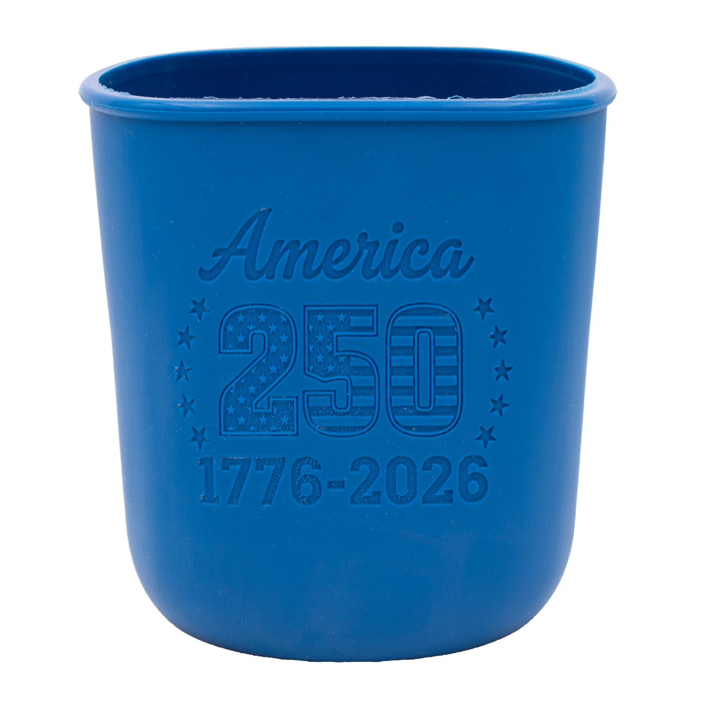 Red Quart silicone sleeve with the 1776-2026 anniversary design.