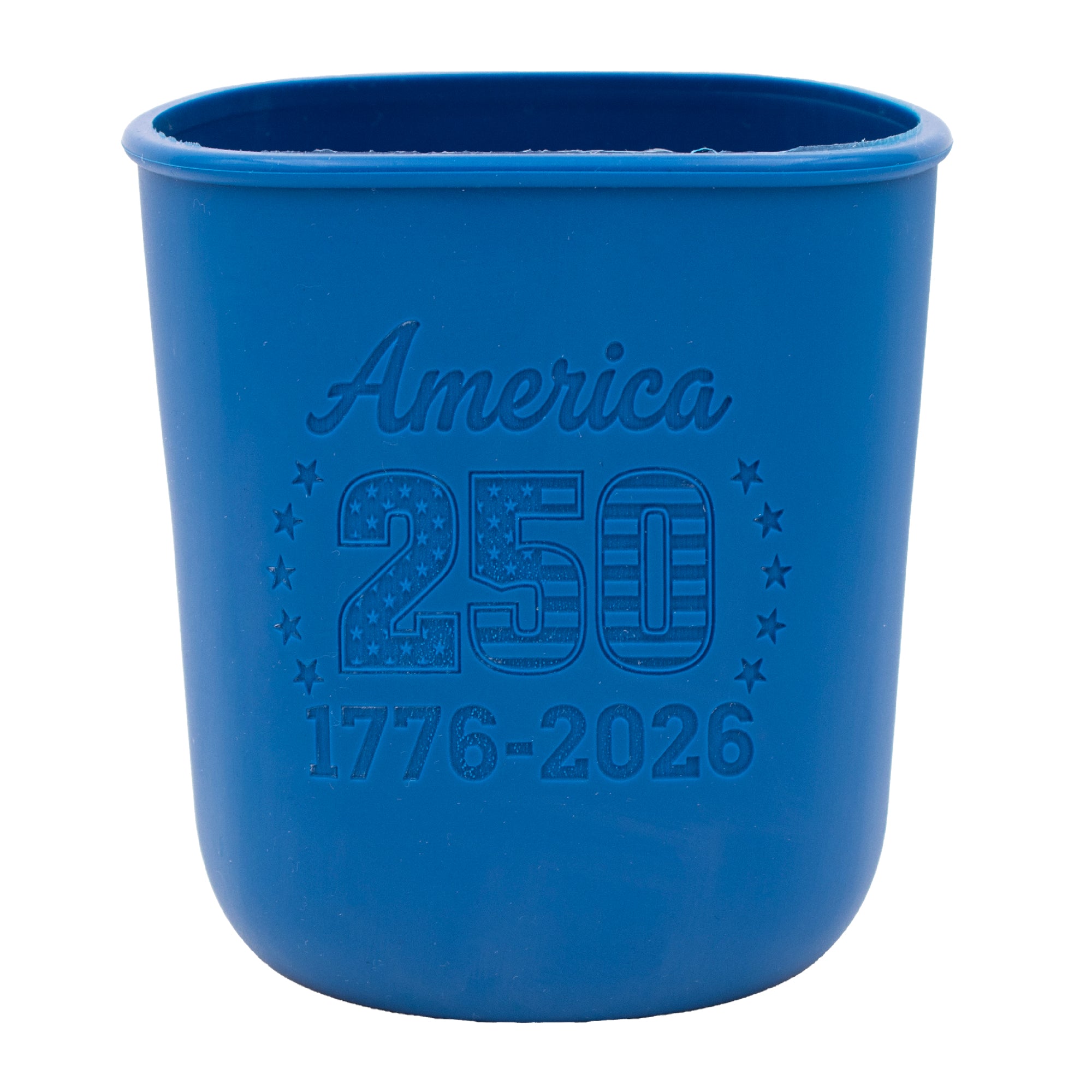 Red Quart silicone sleeve with the 1776-2026 anniversary design.