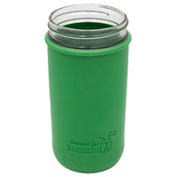 A Mason Jar Lifestyle pint and half sleeve on an Azure Mason jar.