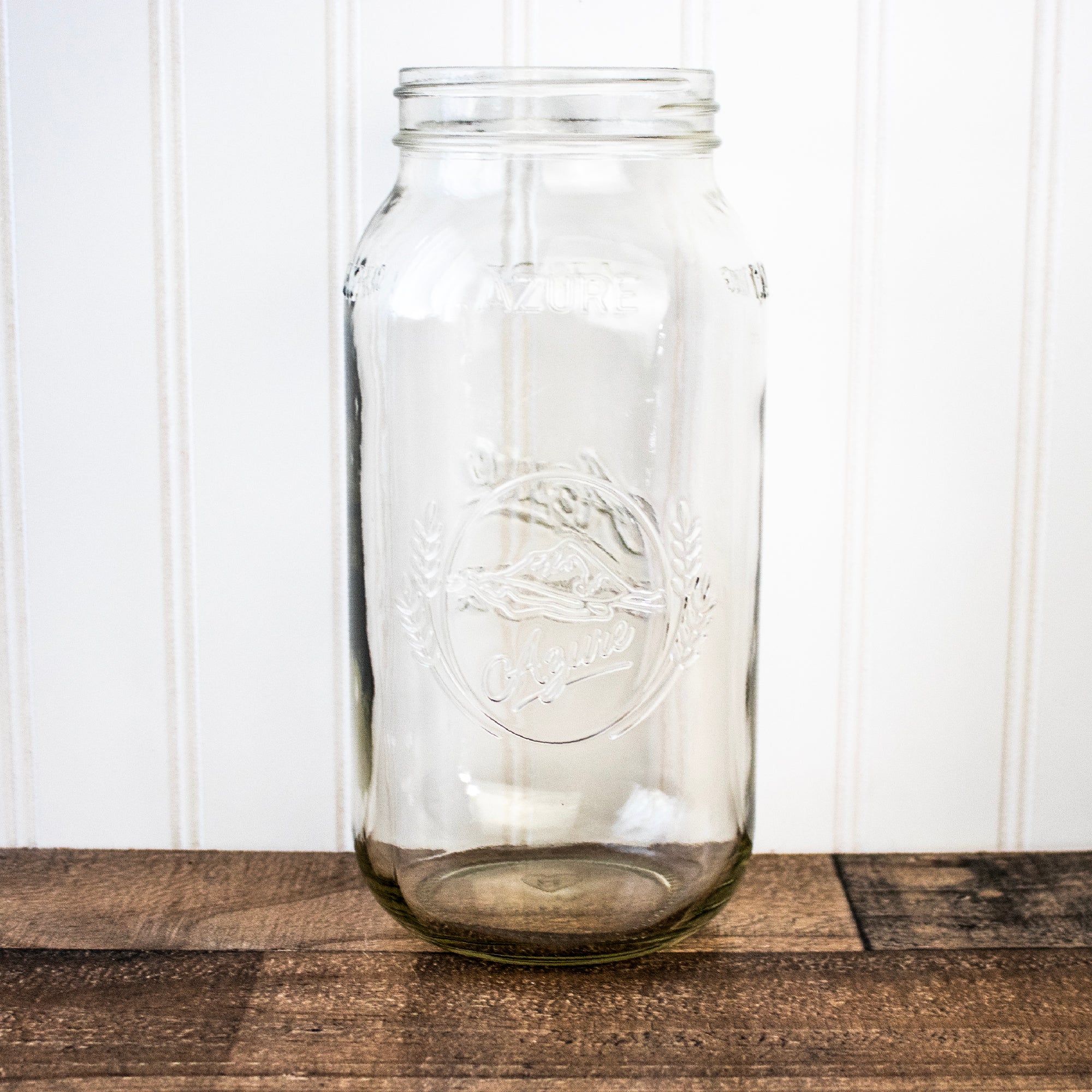 Azure Standard 64oz Wide Mouth Half Gallon Mason Jar