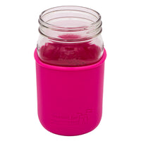 A Mason Jar Lifestyle quart sleeve on an Azure Mason jar.
