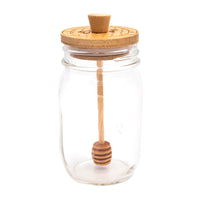 Bamboo Honey Dipper Lid for Mason Jars