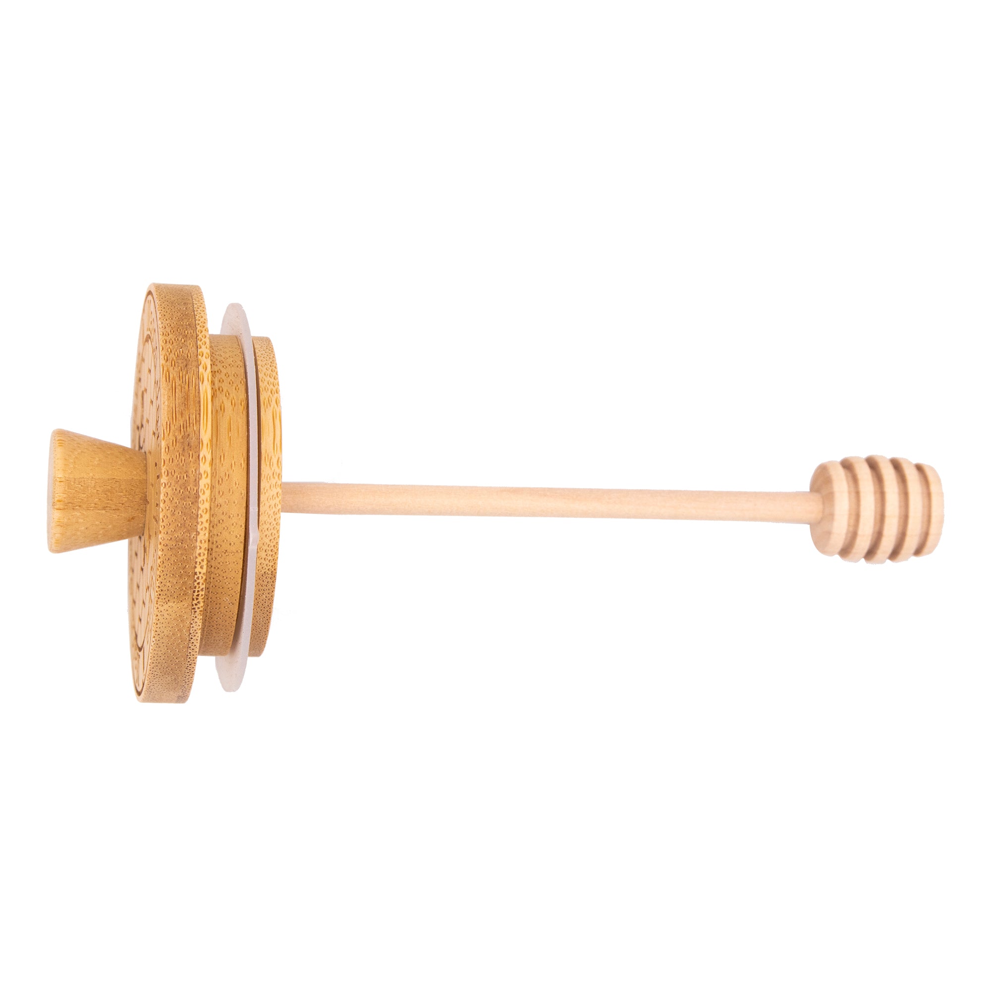 Bamboo Honey Dipper Lid for Mason Jars