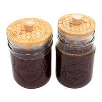 Bamboo Honey Dipper Lid for Mason Jars