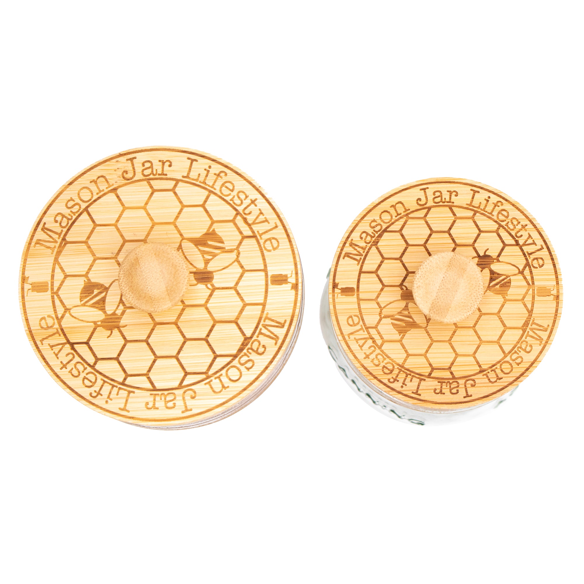 Bamboo Honey Dipper Lid for Mason Jars