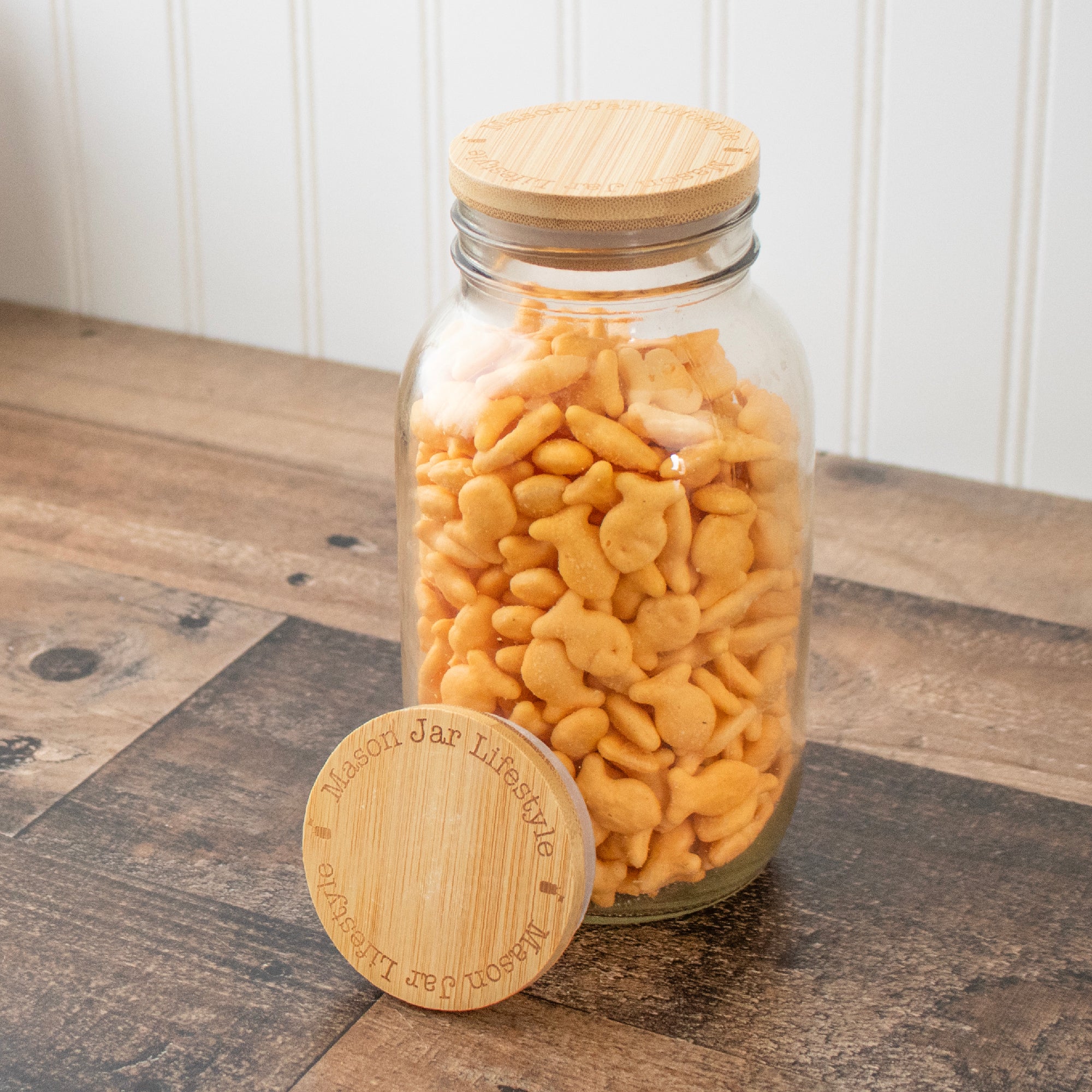 Bamboo Storage Stopper Lids for Mason Jars