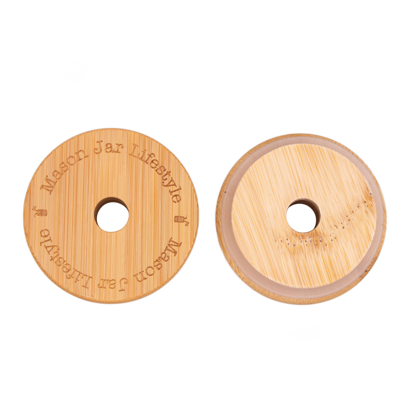 Bamboo Straw Hole Tumbler Lid 2 Pack