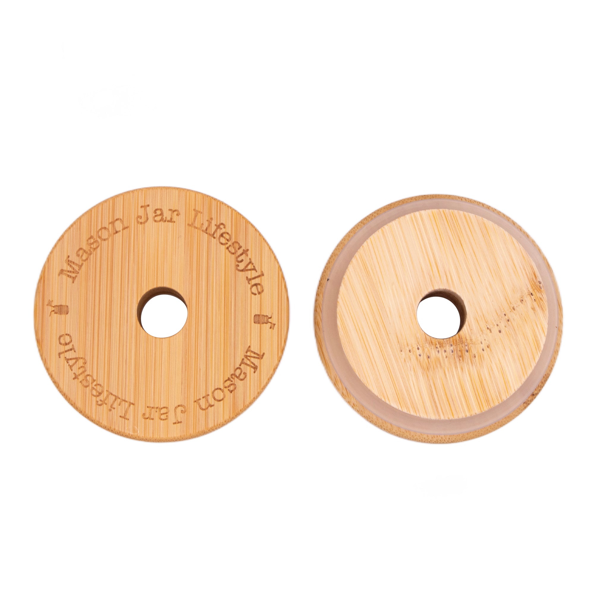 Bamboo Straw Hole Tumbler Lid 2 Pack