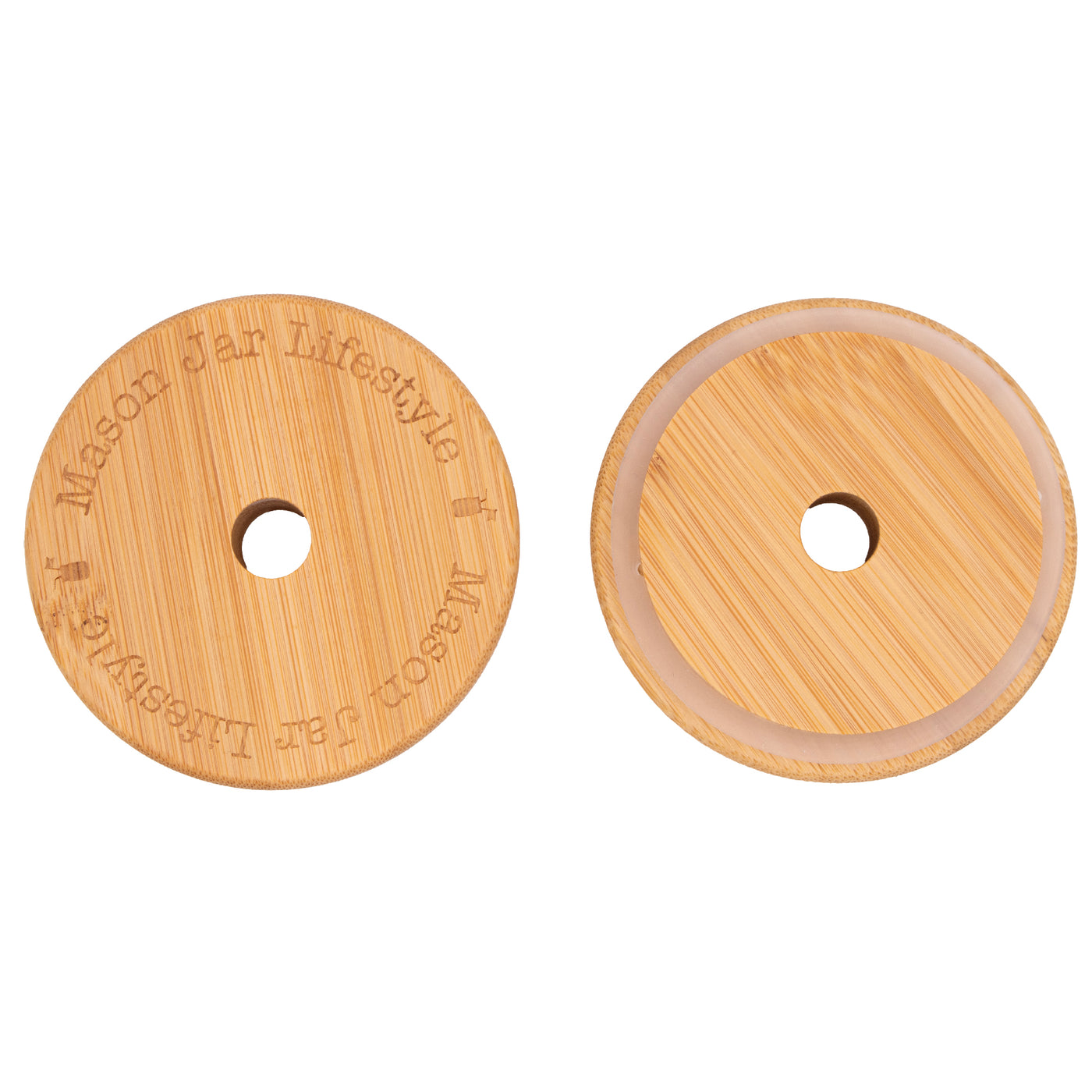 Bamboo Straw Hole Tumbler Lid 2 Pack