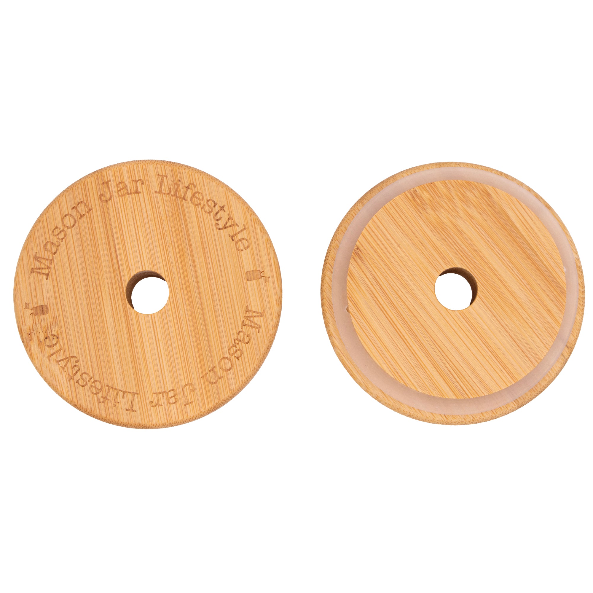 Bamboo Straw Hole Tumbler Lid 2 Pack