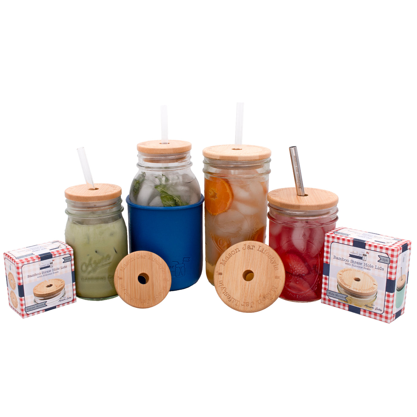 Bamboo Straw Hole Tumbler Lid 2 Pack