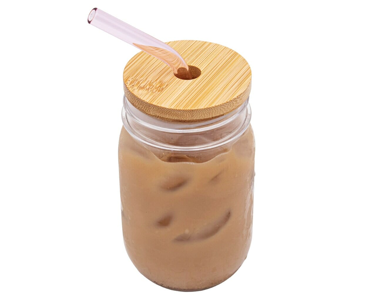 mason-jar-lifestyle-bamboo-straw-hole-tumbler-lids-regular-mouth-medium-bent-pink-glas-straw-iced-milk-tea-coffee