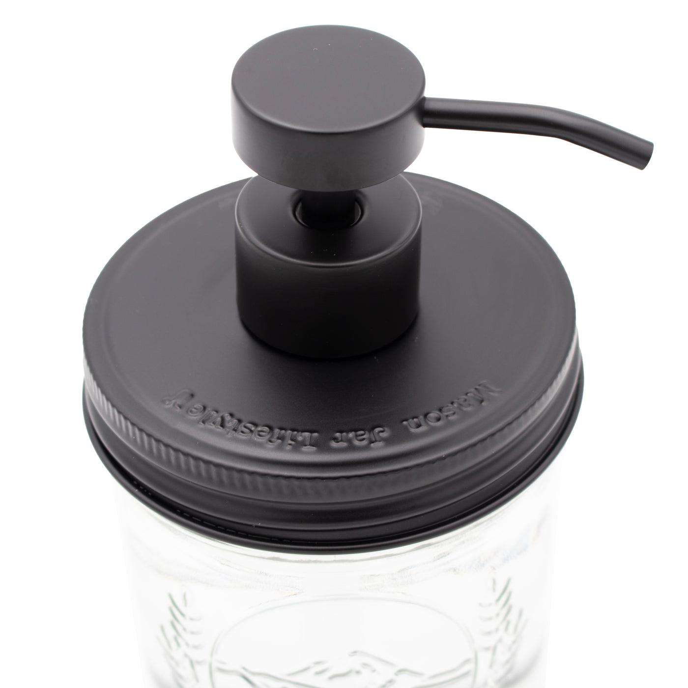Matte Black Soap Pump Lid Kit for Mason Jars