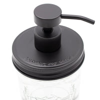 Matte Black Soap Pump Lid Kit for Mason Jars