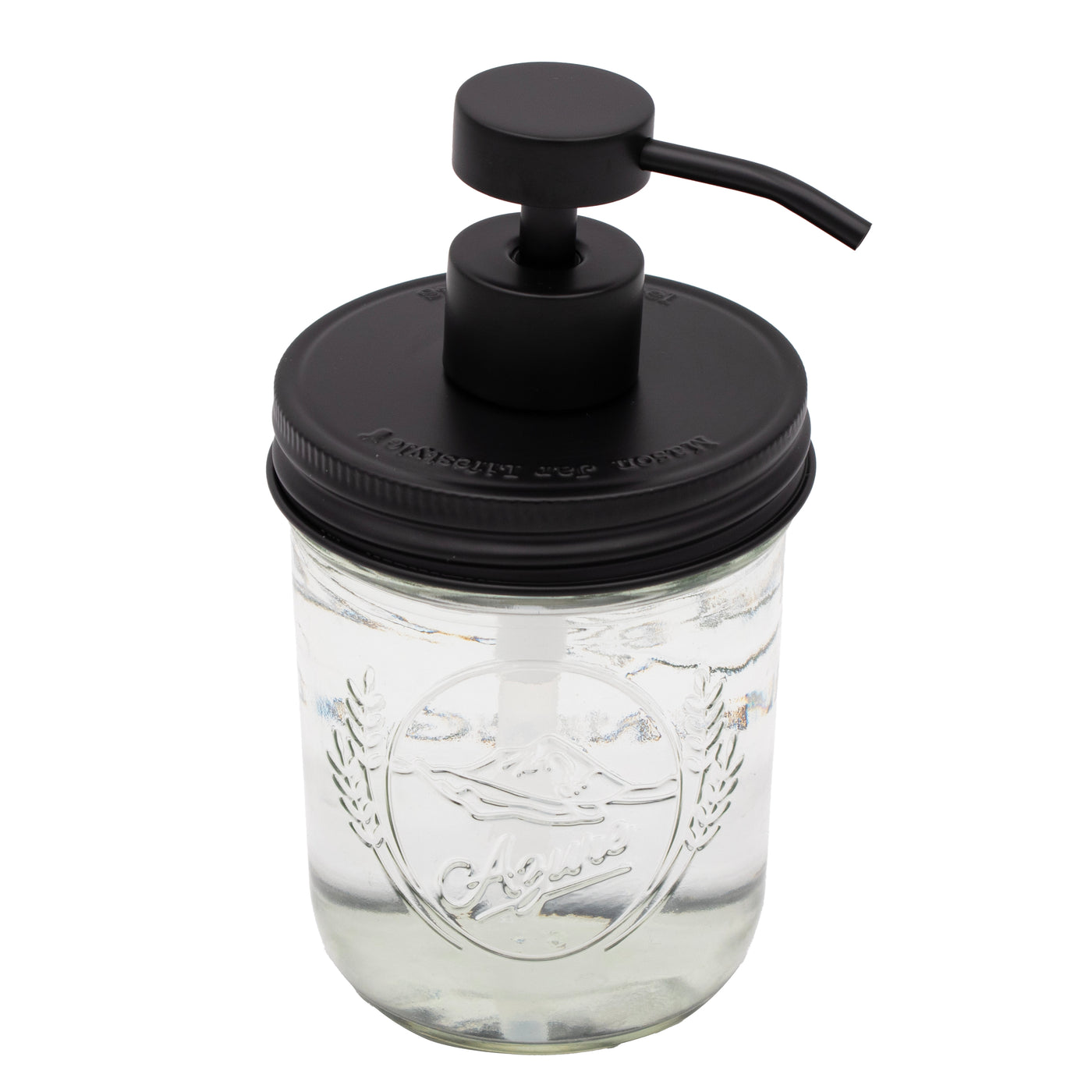 Matte Black Soap Pump Lid Kit for Mason Jars