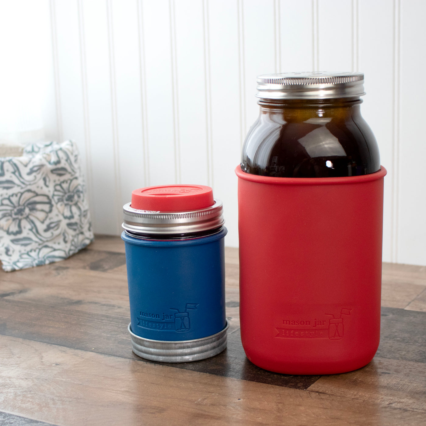 Silicone Sleeve for Half Gallon 64oz Mason Jars