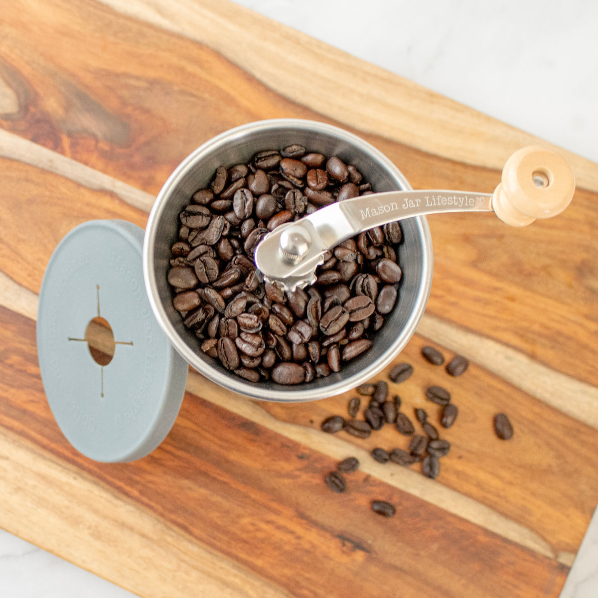 Coffee and Spice Grinder Lid for Mason Jars