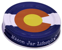 Colorado State Flag Storage Lids Caps for Mason Jars