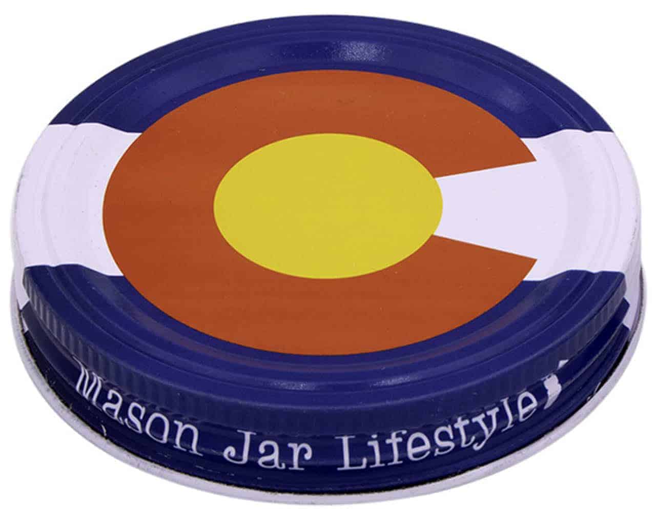 Colorado State Flag Storage Lids Caps for Mason Jars