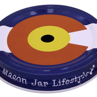 Colorado State Flag Straw Hole Tumbler Lids for Mason Jars