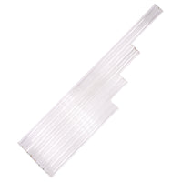 Combo 8pk glass straw extra long medium short sturdy reusable durable product on white