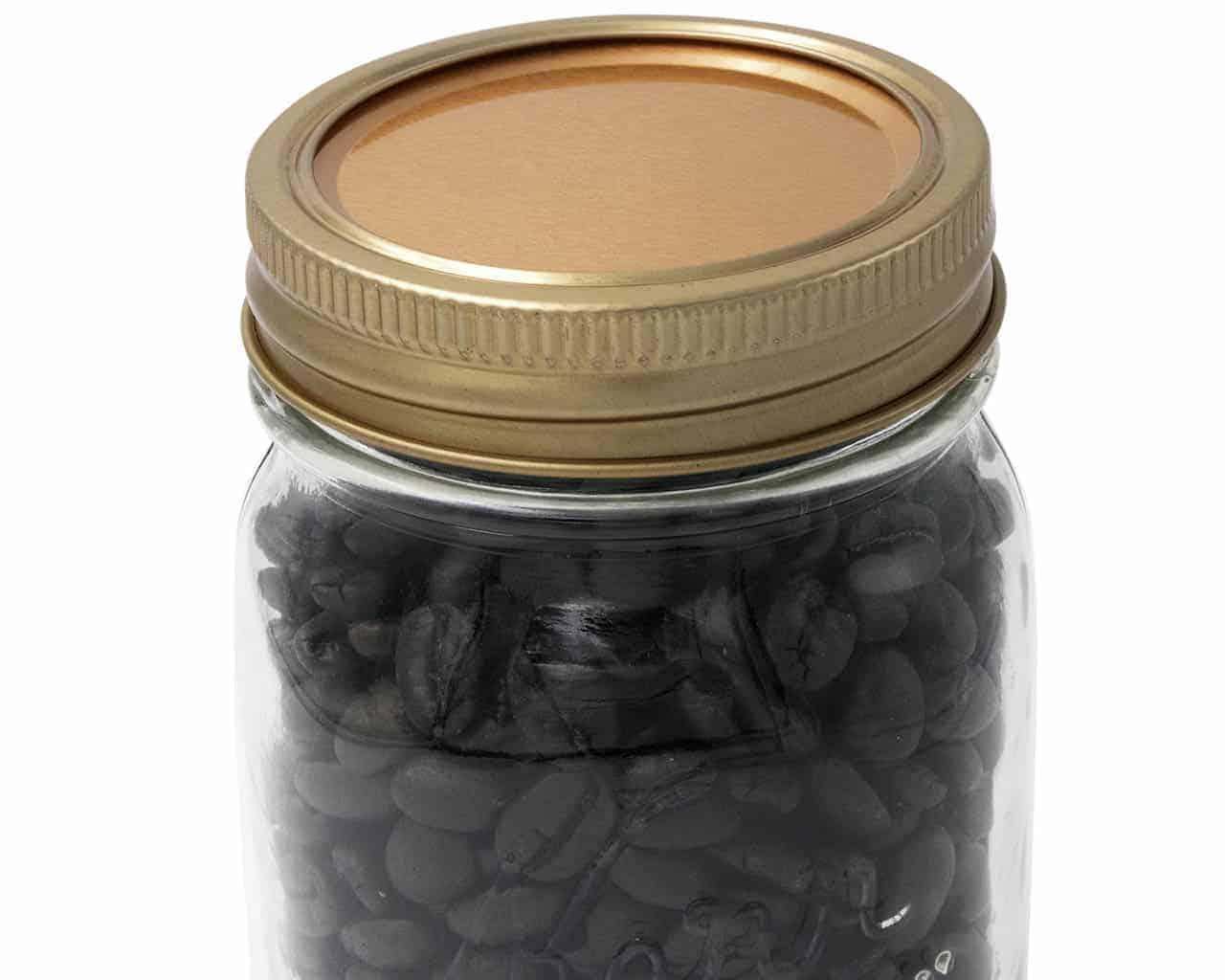 mason-jar-lifestyle-copper-flat-storage-lid-insert-and-band-regular-mouth-kerr-mason-pint-jar-coffee-beans