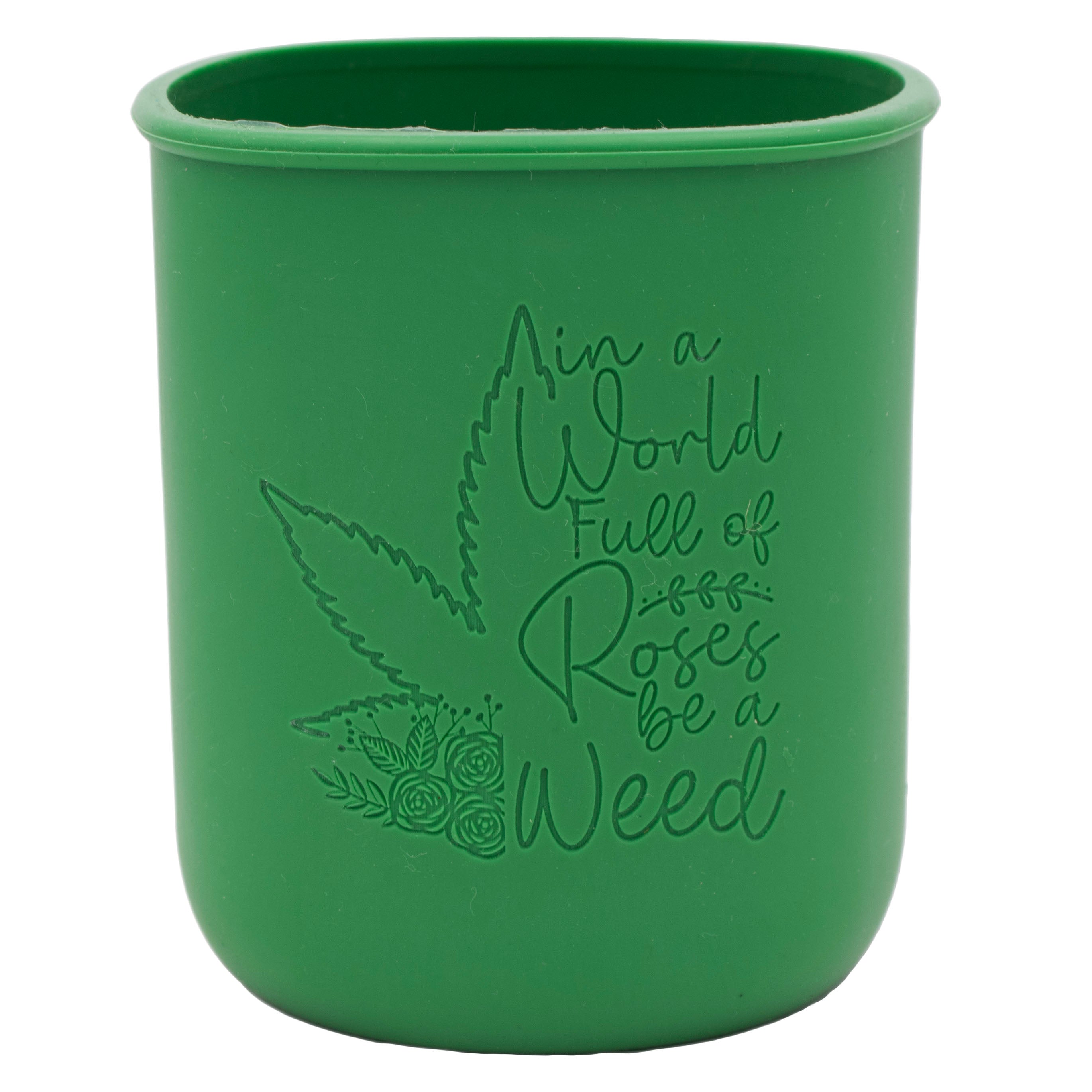 Cannabis Laser Engraved Leaf Green Sleeve