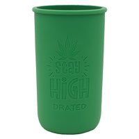 Cannabis Laser Engraved Leaf Green Sleeve