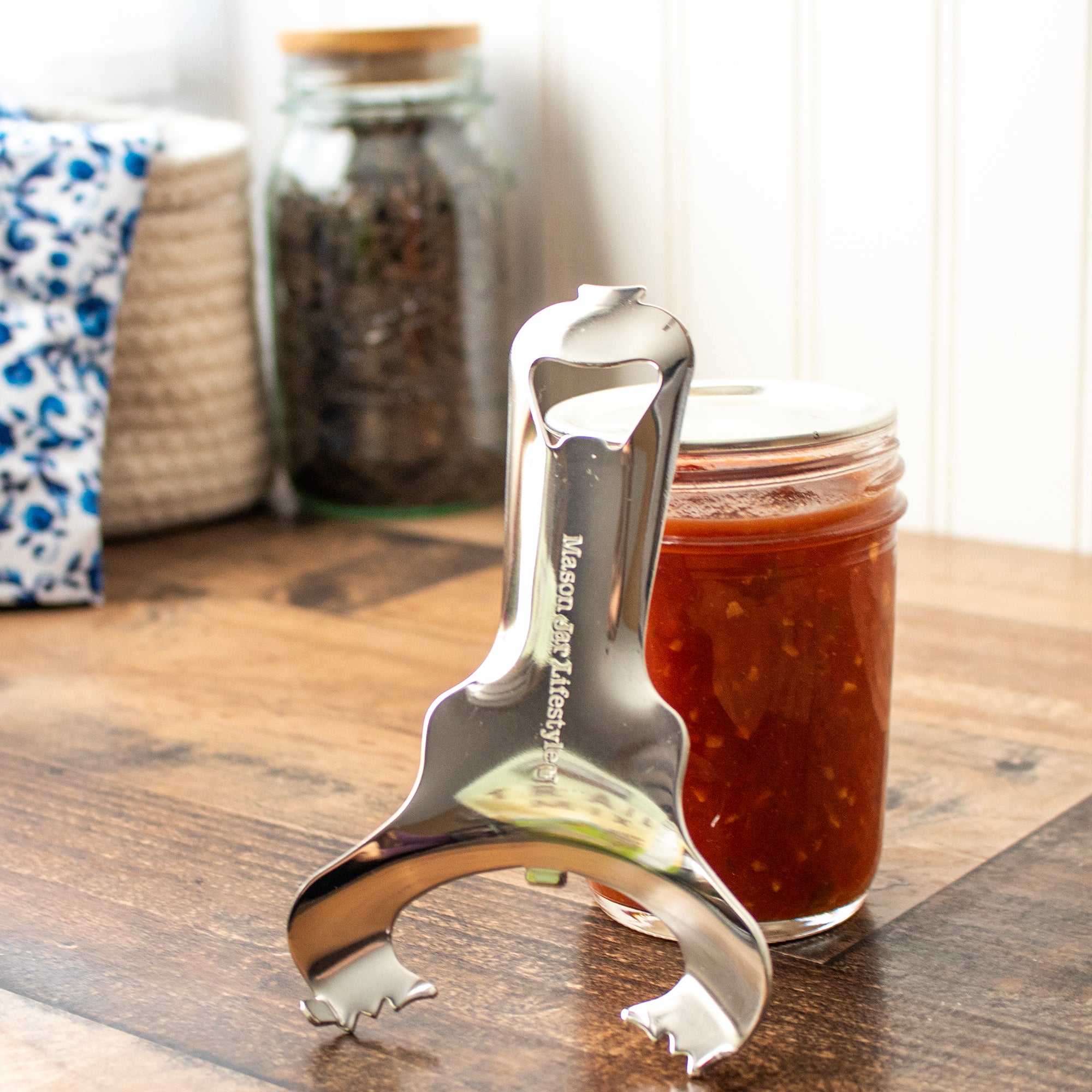 Mason Jar Dent-Free Lid Opener - Stainless Steel