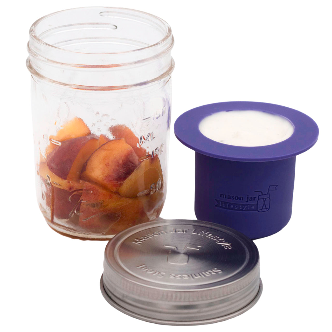 Mason Jar Divider Cup for Salads, Dips, and Snacks