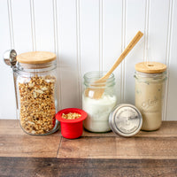 Divider cup silicone snack sauce dip lunch meal prep kids lunchbox yoghurt granola regular wide mouth staged 3