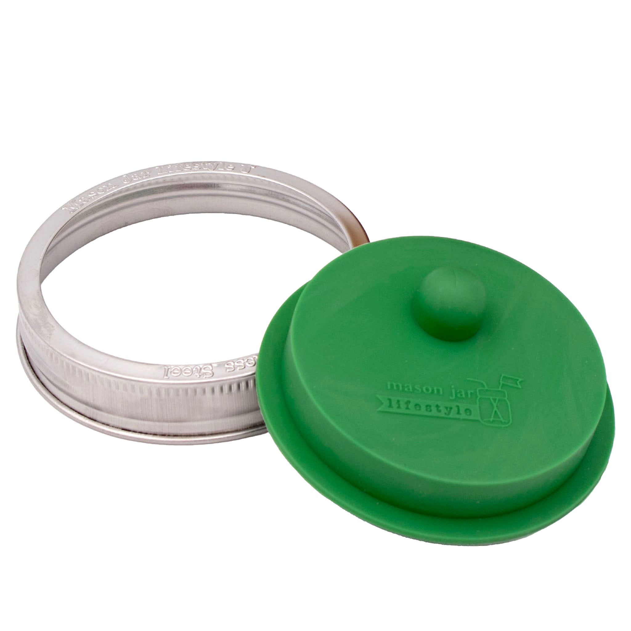 Silicone Fermentation Airlock Valve Lid With SS Band for Wide Mouth Mason Jars