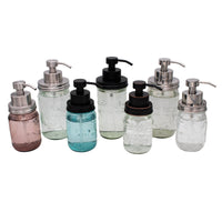 Foaming soap pumps for Mason jars.