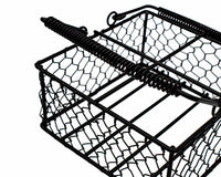 Black Coated Chicken Wire Caddy for Four 16oz Pint Mason Jars