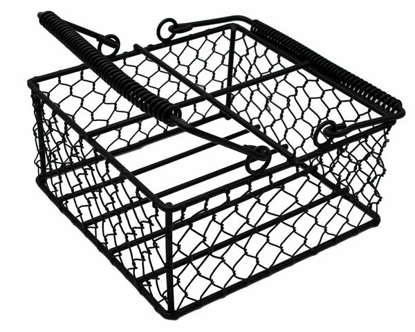 https://masonjarlifestyle.com/cdn/shop/files/mason-jar-lifestyle-four-black-powder-coated-chicken-wire-metal-caddy-wrapped-handle_grande.jpg?v=1695767527