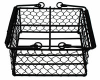 Black Coated Chicken Wire Caddy for Four 16oz Pint Mason Jars