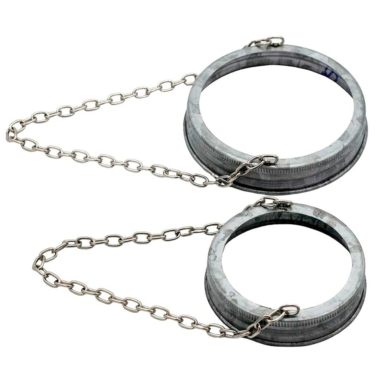 Galvanized Metal Band with Chain for Regular and Wide Mouth Mason Jars