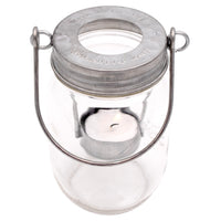 Galvanized Metal Tea Light Candle Holder Lids With Handles for Mason Jars 3 Pack