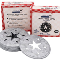 Galvanized Metal Star Cut-Out Lid Insert for Wide Mouth Mason Jars