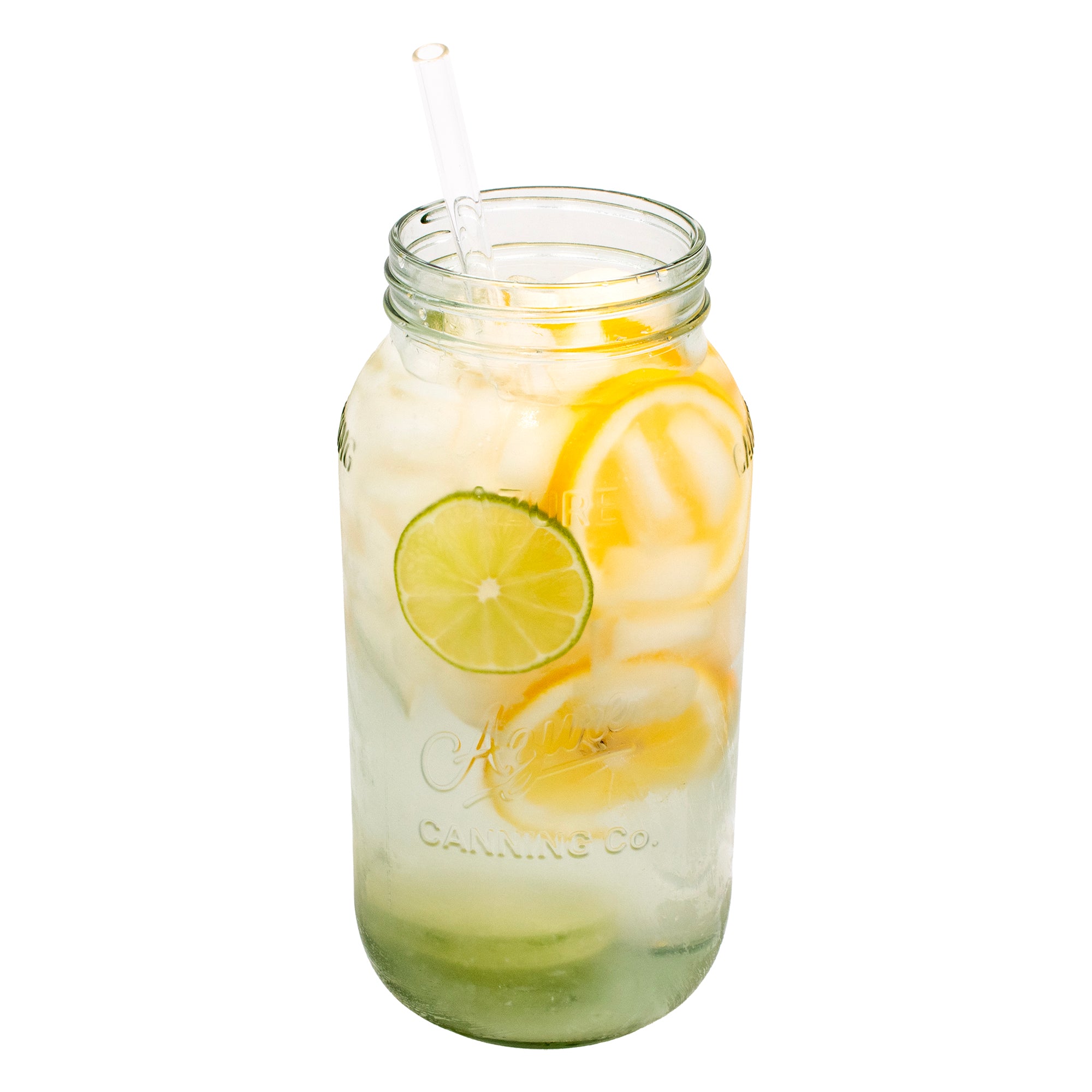 Extra Long Glass Straws for Half Gallon Mason Jars 4 Pack + Cleaner